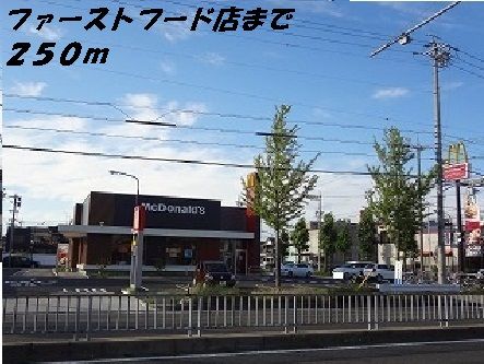 近くのマクドナルドまで250m（徒歩4分）
