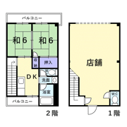 百舌鳥梅町3丁住居付店舗Aの間取り画像