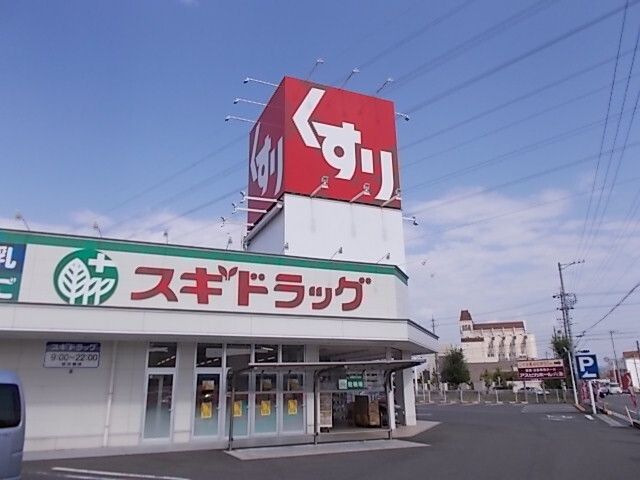 近くのスギ薬局岐阜六条店まで400m（徒歩5分）