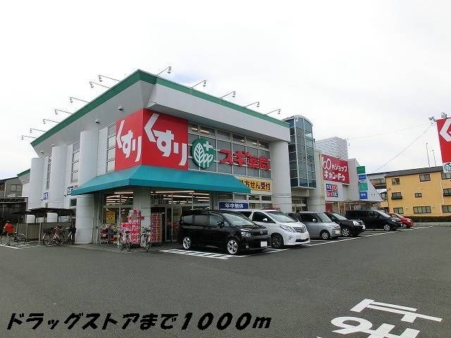 近くのスギ薬局まで1,000m（徒歩13分）