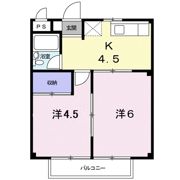 いわべハイツAの間取り画像