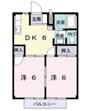ハイツ カマノの間取り画像