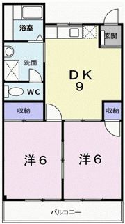 モカール愛鷹マーケットの間取り画像