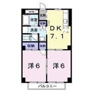 パルネット数間Aの間取り画像