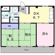 リバーハイツBの間取り画像