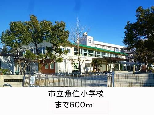 近くの市立魚住小学校まで600m(徒歩8分)