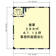 狭山市南入曽倉庫の間取り画像