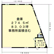 狭山市南入曽倉庫の間取り画像
