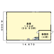 西条5丁目倉庫 B棟の間取り画像