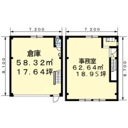 朝日町5丁目倉庫付事務所1の間取り画像