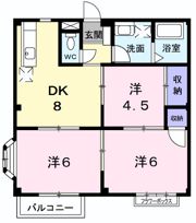 ヴィラ富士見台の間取り画像