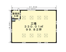 東森岡2丁目7工場Aの間取り画像