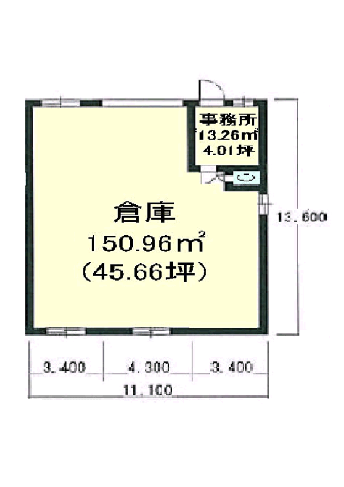 伊予市下吾川倉庫 Fの間取り画像