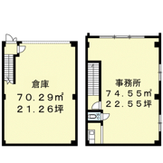 桜ヶ丘5丁目倉庫付事務所の間取り画像