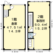 網干区垣内東町倉庫付事務所Aの間取り画像