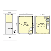 引野町3丁目倉庫付事務所の間取り画像