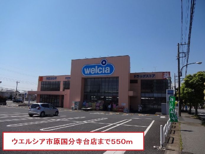近くのウエルシア市原国分寺台店まで550m（徒歩7分）