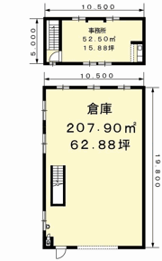 中田2丁目事務所付倉庫M・Kの間取り画像