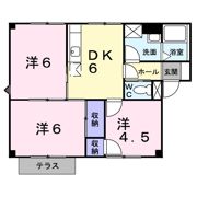 ハピネスハイム Aの間取り画像