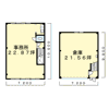 朝倉市堤倉庫付事務所の間取り画像