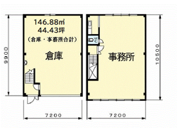 神爪1丁目倉庫付事務所Aの間取り画像