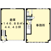 塩津倉庫付事務所の間取り画像