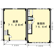 城北4丁目倉庫付事務所の間取り画像