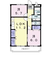 大県マンション Ⅱの間取り画像