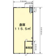 朝倉市甘木倉庫Dの間取り画像