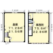 駅南4丁目倉庫付事務所Bの間取り画像