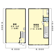 東合川4丁目倉庫付事務所（F）の間取り画像