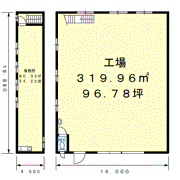 和歌山市禰宜事務所付工場の間取り画像