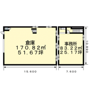 百舌鳥陵南町3丁事付倉庫（1）の間取り画像
