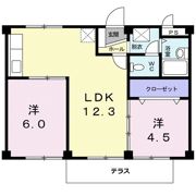コーポにしふかの間取り画像
