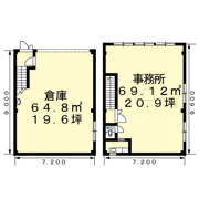本城1丁目倉庫付事務所O・Ⅱの間取り画像