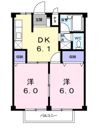 ハイツ粟野Cの間取り画像