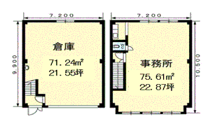 富谷町富谷倉庫付事務所の間取り画像