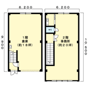 三苫6丁目倉庫付事務所の間取り画像