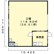 今泉町工場（F）の間取り画像