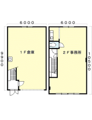 平出町倉庫付事務所の間取り画像