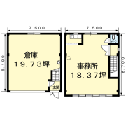 東6丁目倉庫付事務所の間取り画像