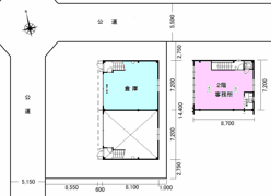 荒子5丁目倉庫付事務所の間取り画像