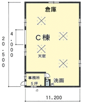 堀米町SK倉庫 Cの間取り画像