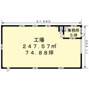 豊橋市前芝町西青140工場C棟の間取り画像