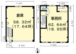杉戸町高野台西D倉庫付事務所の間取り画像