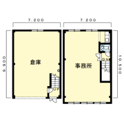 南蔵王町2丁目倉庫付事務所Bの間取り画像