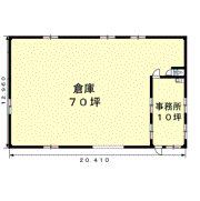 早島町前潟倉庫Tの間取り画像