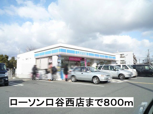 近くのローソン口谷西店まで800m（徒歩10分）