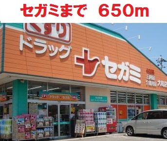 近くのドラッグセガミまで650m（徒歩9分）