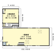 澤事務所付倉庫の間取り画像